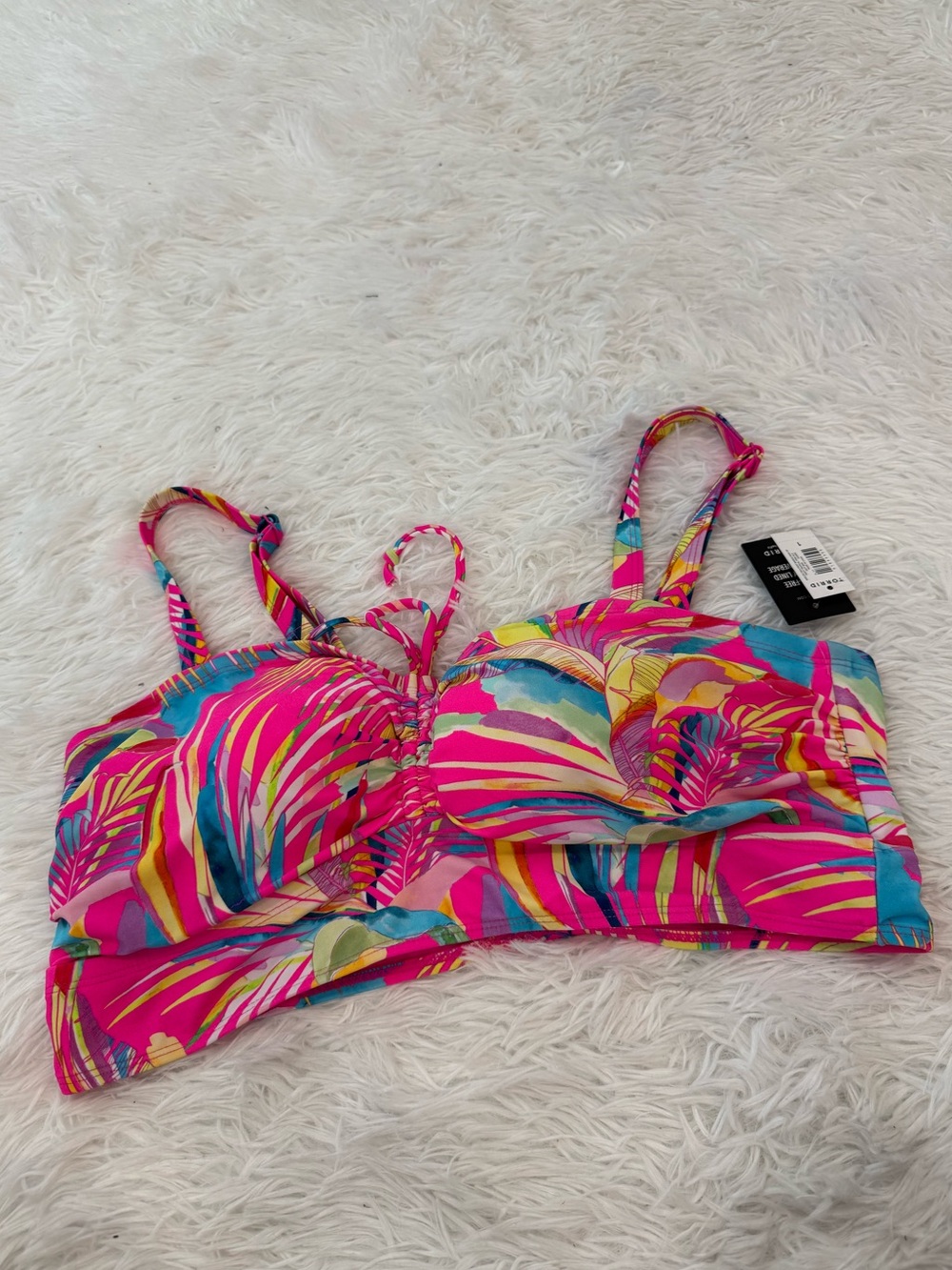 Torrid WIRE-FREE LIGHTLY LINED MID COVERAGE Bikini Top - Picture 2 of 15